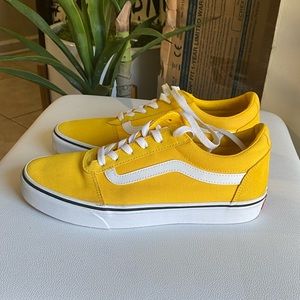 VANS Old Skool Cyber Yellow Retro Low Top Sneakers Size 10 PRE-OWNED